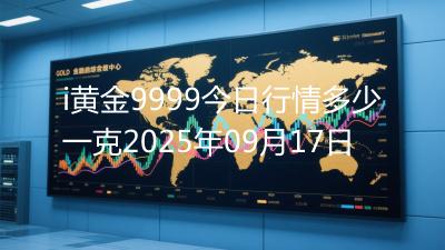 i黄金9999今日行情多少一克2025年09月17日
