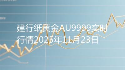 建行纸黄金AU9999实时行情2025年11月23日