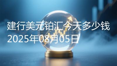 建行美元铂汇今天多少钱2025年08月05日