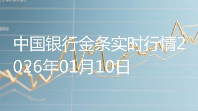 中国银行金条实时行情2026年01月10日