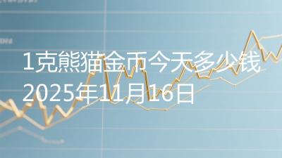 1克熊猫金币今天多少钱2025年11月16日