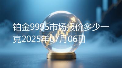 铂金9995市场报价多少一克2025年07月06日