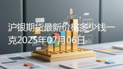 沪银期货最新价格多少钱一克2025年07月06日
