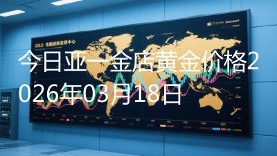今日亚一金店黄金价格2026年03月18日