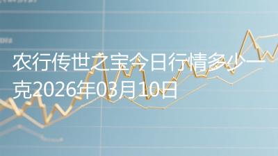 农行传世之宝今日行情多少一克2026年03月10日