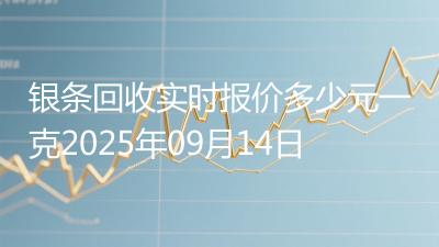 银条回收实时报价多少元一克2025年09月14日