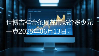 世博吉祥金条现在市场价多少元一克2025年06月13日
