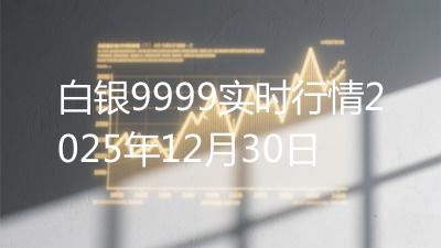 白银9999实时行情2025年12月30日