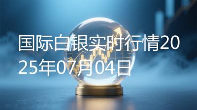 国际白银实时行情2025年07月04日