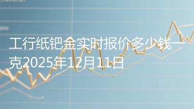工行纸钯金实时报价多少钱一克2025年12月11日