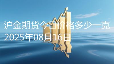 沪金期货今日价格多少一克2025年08月16日