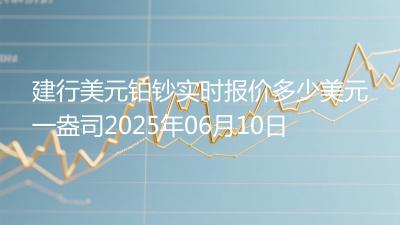 建行美元铂钞实时报价多少美元一盎司2025年06月10日
