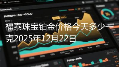 福泰珠宝铂金价格今天多少一克2025年12月22日