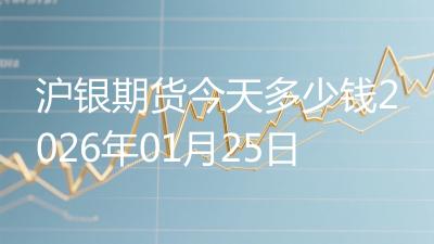 沪银期货今天多少钱2026年01月25日