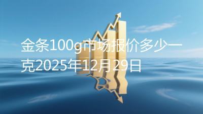 金条100g市场报价多少一克2025年12月29日