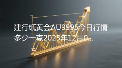 建行纸黄金AU9995今日行情多少一克2025年12月07日