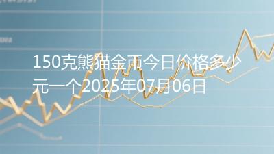 150克熊猫金币今日价格多少元一个2025年07月06日