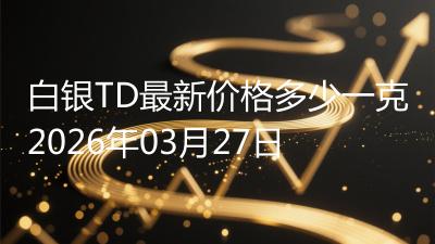 白银TD最新价格多少一克2026年03月27日