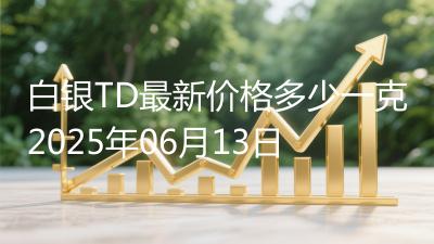 白银TD最新价格多少一克2025年06月13日