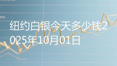 纽约白银今天多少钱2025年10月01日