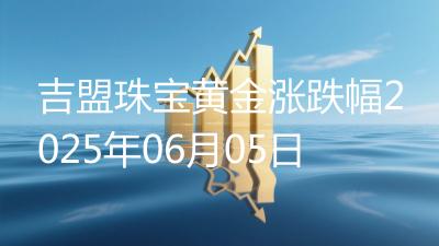 吉盟珠宝黄金涨跌幅2025年06月05日