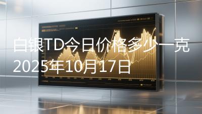 白银TD今日价格多少一克2025年10月17日