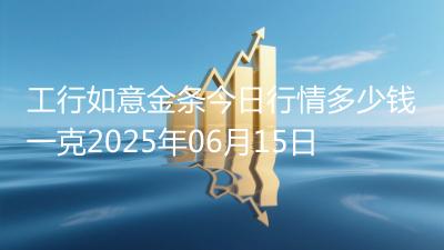 工行如意金条今日行情多少钱一克2025年06月15日