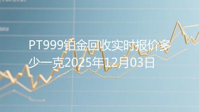 PT999铂金回收实时报价多少一克2025年12月03日