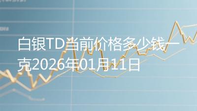 白银TD当前价格多少钱一克2026年01月11日