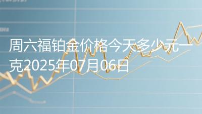 周六福铂金价格今天多少元一克2025年07月06日