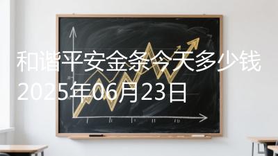 和谐平安金条今天多少钱2025年06月23日