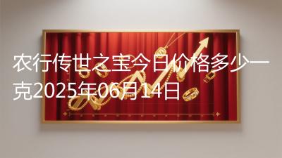 农行传世之宝今日价格多少一克2025年06月14日