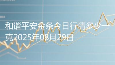 和谐平安金条今日行情多少一克2025年08月29日