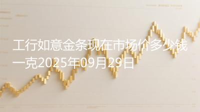 工行如意金条现在市场价多少钱一克2025年09月29日