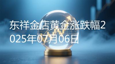 东祥金店黄金涨跌幅2025年07月06日