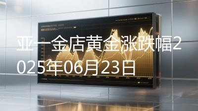 亚一金店黄金涨跌幅2025年06月23日