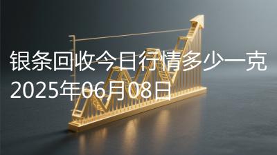 银条回收今日行情多少一克2025年06月08日