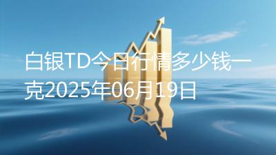 白银TD今日行情多少钱一克2025年06月19日