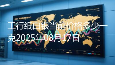 工行纸白银当前价格多少一克2025年08月17日