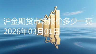 沪金期货市场报价多少一克2026年03月01日