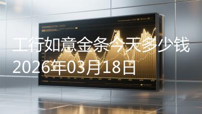 工行如意金条今天多少钱2026年03月18日