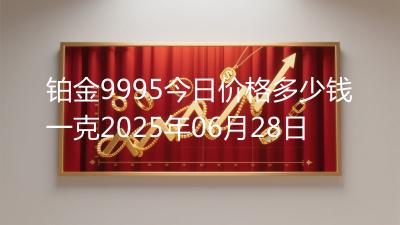 铂金9995今日价格多少钱一克2025年06月28日