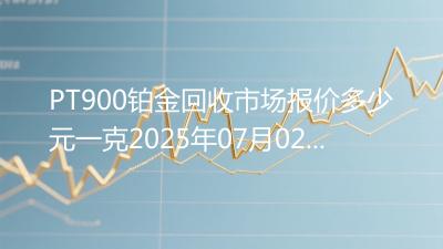 PT900铂金回收市场报价多少元一克2025年07月02日