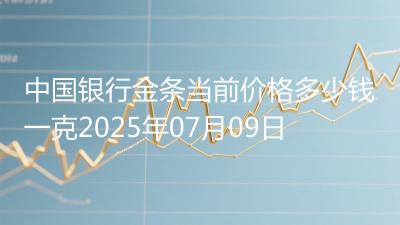 中国银行金条当前价格多少钱一克2025年07月09日