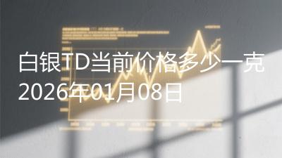 白银TD当前价格多少一克2026年01月08日
