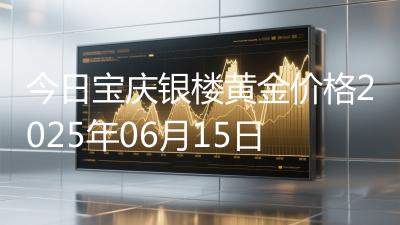 今日宝庆银楼黄金价格2025年06月15日