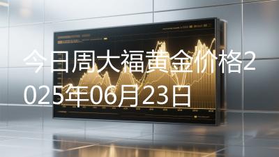 今日周大福黄金价格2025年06月23日