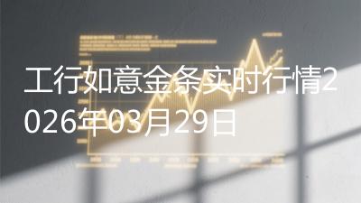 工行如意金条实时行情2026年03月29日