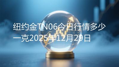 纽约金TN06今日行情多少一克2025年12月29日