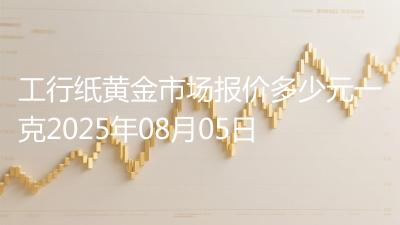 工行纸黄金市场报价多少元一克2025年08月05日